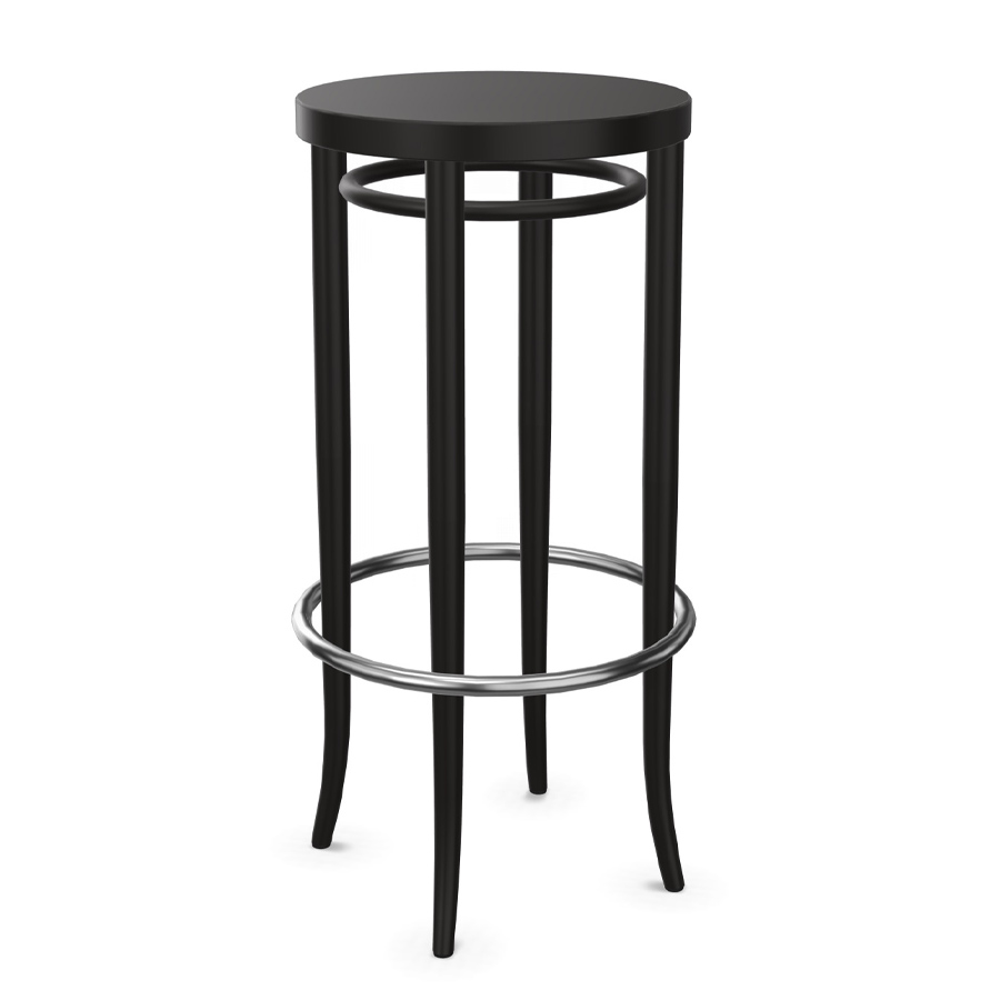 THONET 204 MH Barhocker | Muldensitz | Buche gebeizt schwarz