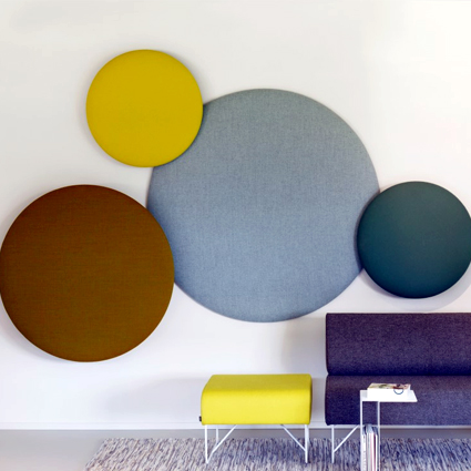 Cascando Pillow Round Wandabsorber Beispielanordnung