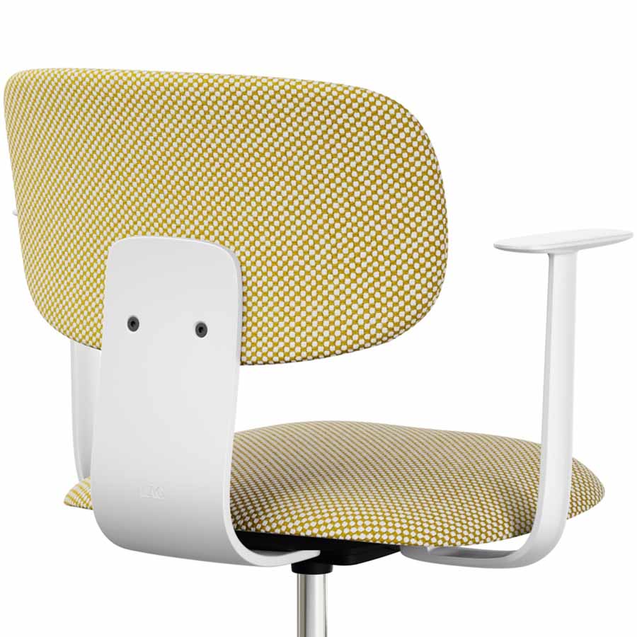 HAG Tion 2160 Bürostuhl weiß - Sitz u. Rücken gepolstert Stoff Sisu 405 - Nahaufnahme