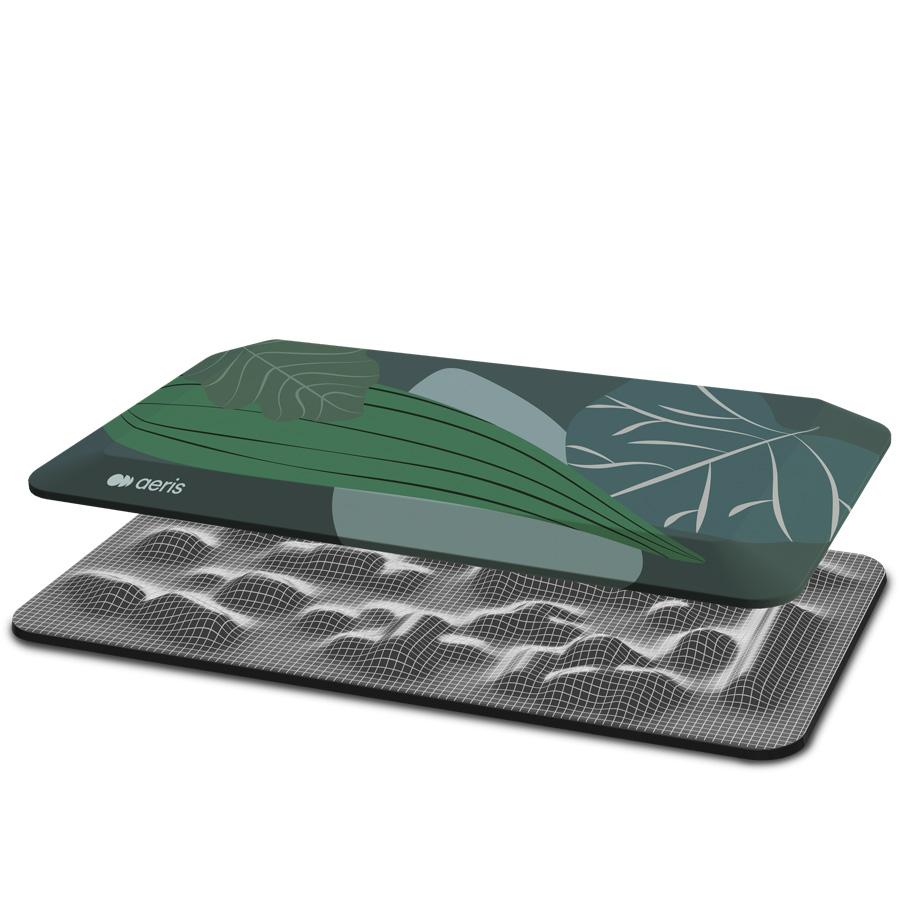 Aeris Muvmat Anti-Ermüdungsmatte schwarz - Bezug Jungle - 3D Struktur