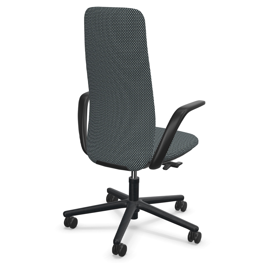 HAWORTH Nia hohe Rückenlehne Stoff Diagonale Dunkelgrau von hinen