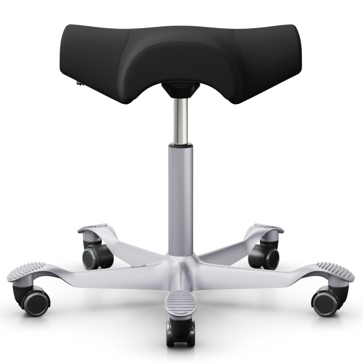 HAG CAPISCO 8105 Hocker | Stoff Xtreme schwarz | Fußkreuz silber