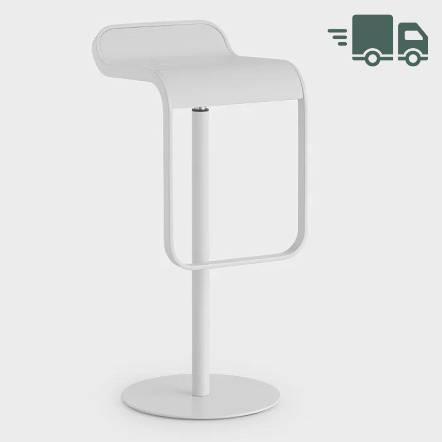 lapalma LEM S81 Barhocker 80 cm fix - Gestell u. Sitz weiß lackiert