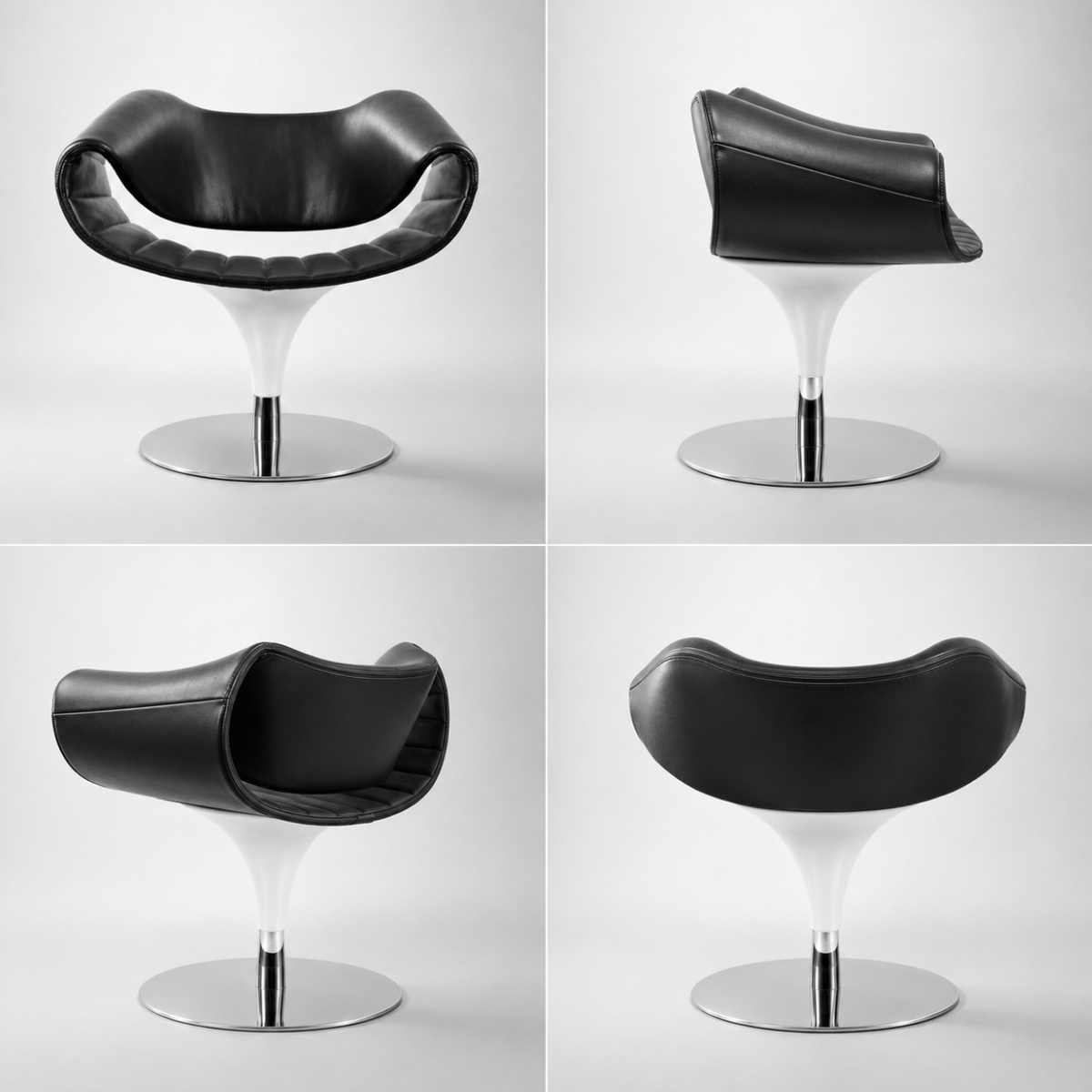 Züco PERILLO Lounge Sessel Leder schwarz ansichten