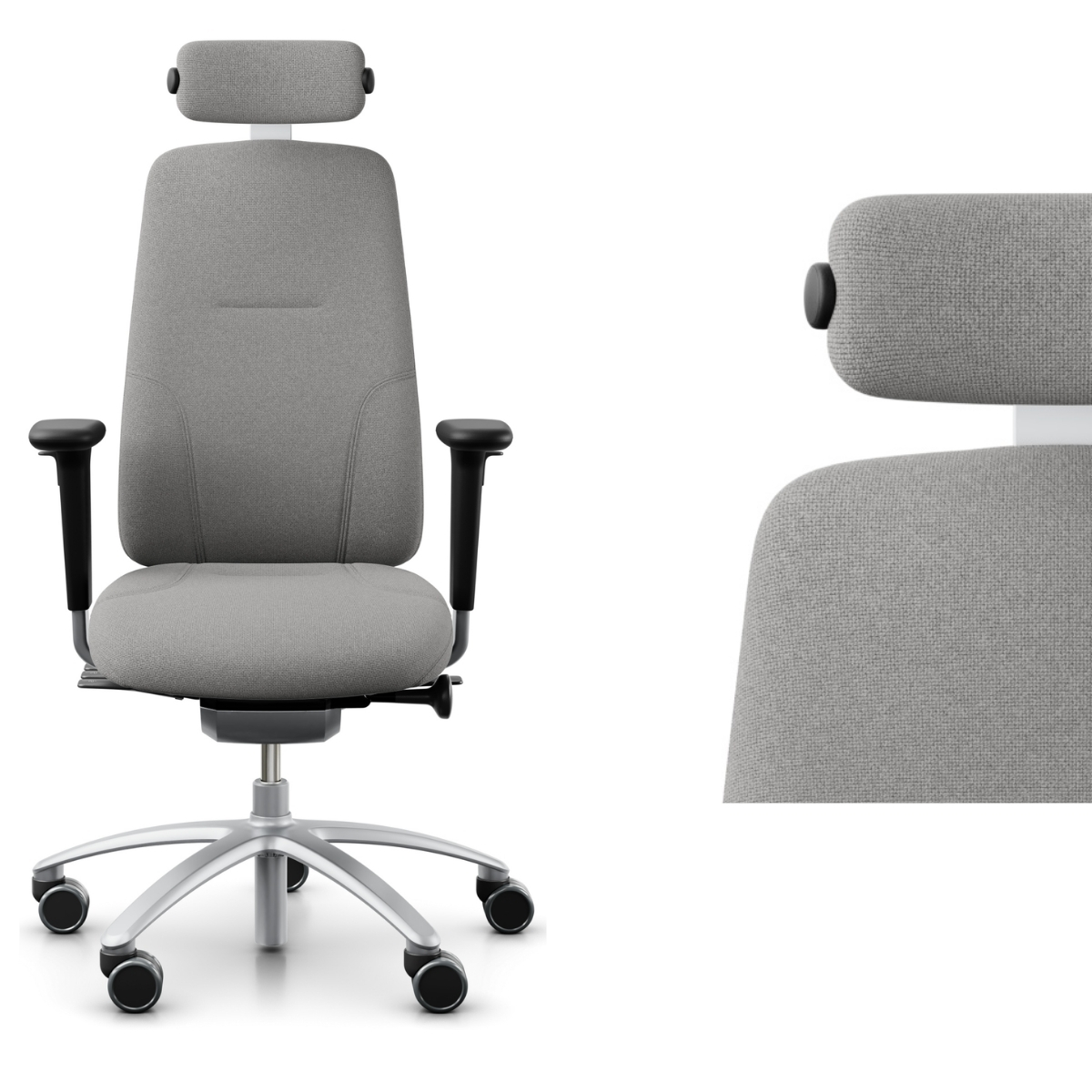 RH Logic 220 silver - 9211 -mit Nackenstütze Stoff