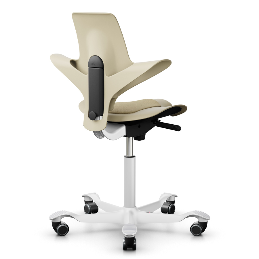 HAG CAPISCO PULS 8010 | Schale Sand | Sitz Select Light Ochre | Gestell Schwarz