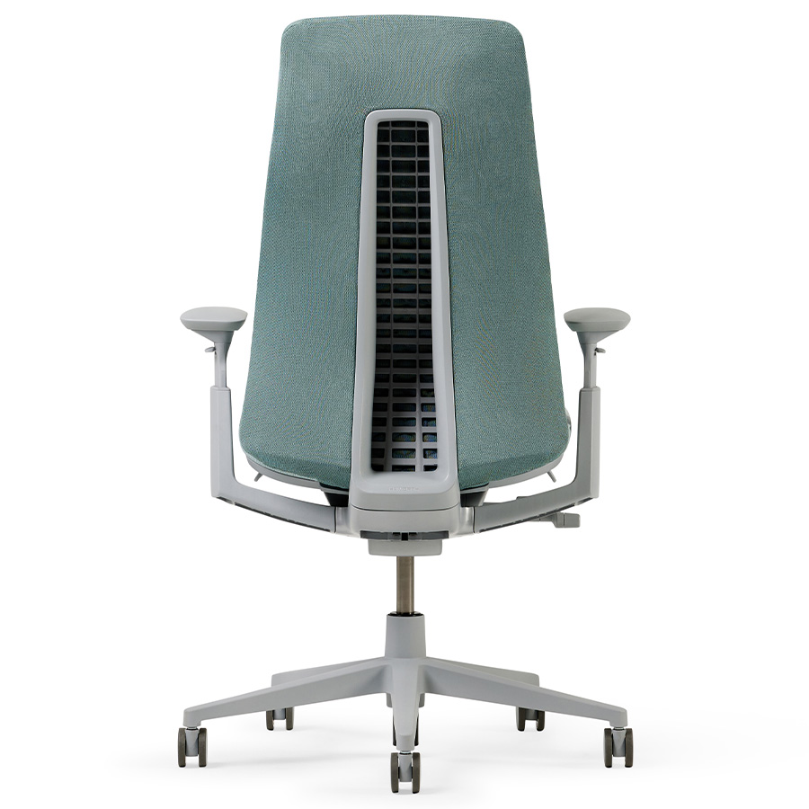 Haworth Fern Digital Knit Waterside, Gestell Fog, Aluminiumfußkreuz gepulvert Titanium