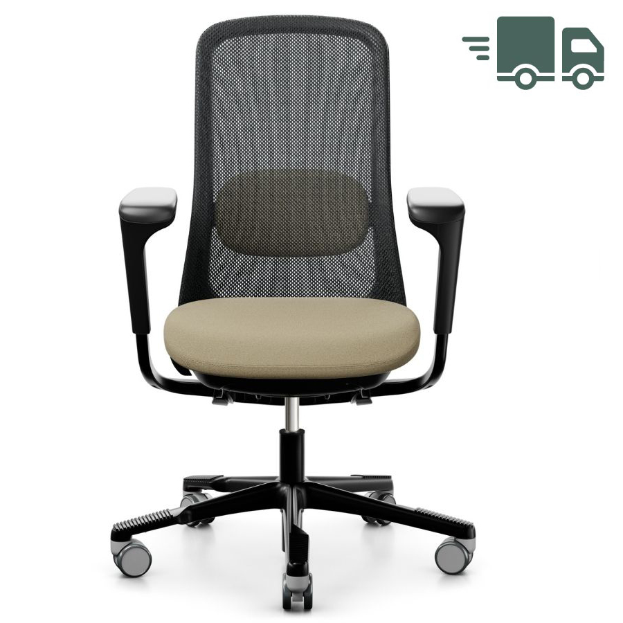 HAG SoFi Mesh 7500 Bürostuhl Stoff Capture beige mit Netzrücken - Frontansicht