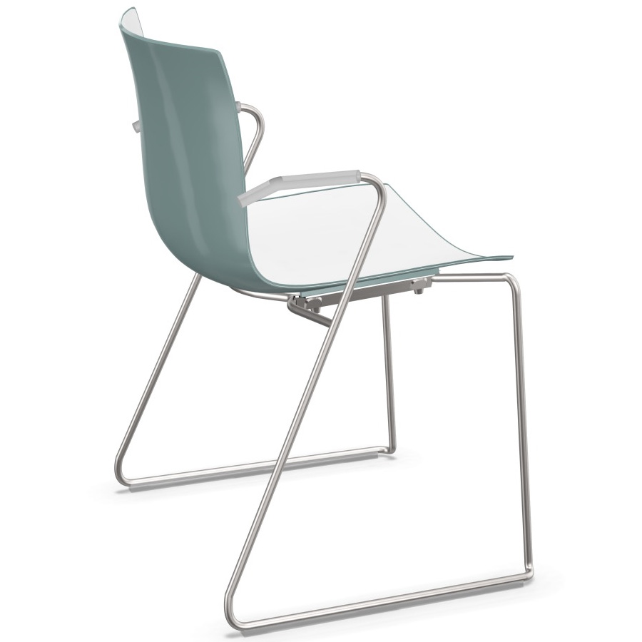 Arper CATIFA 46 0287 bicolor technisches Kufengestell in petrol