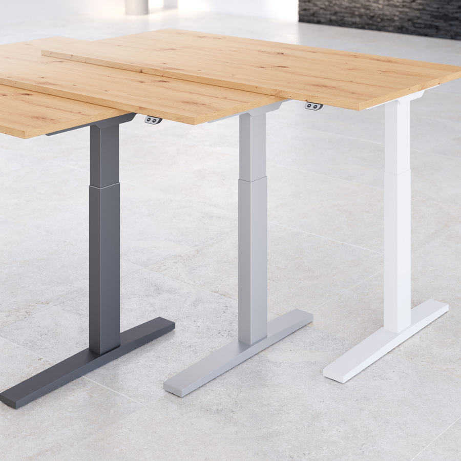 RWH Action Asteiche Dekor Schreibtisch elektrisch verstellbar - alle Gestelle