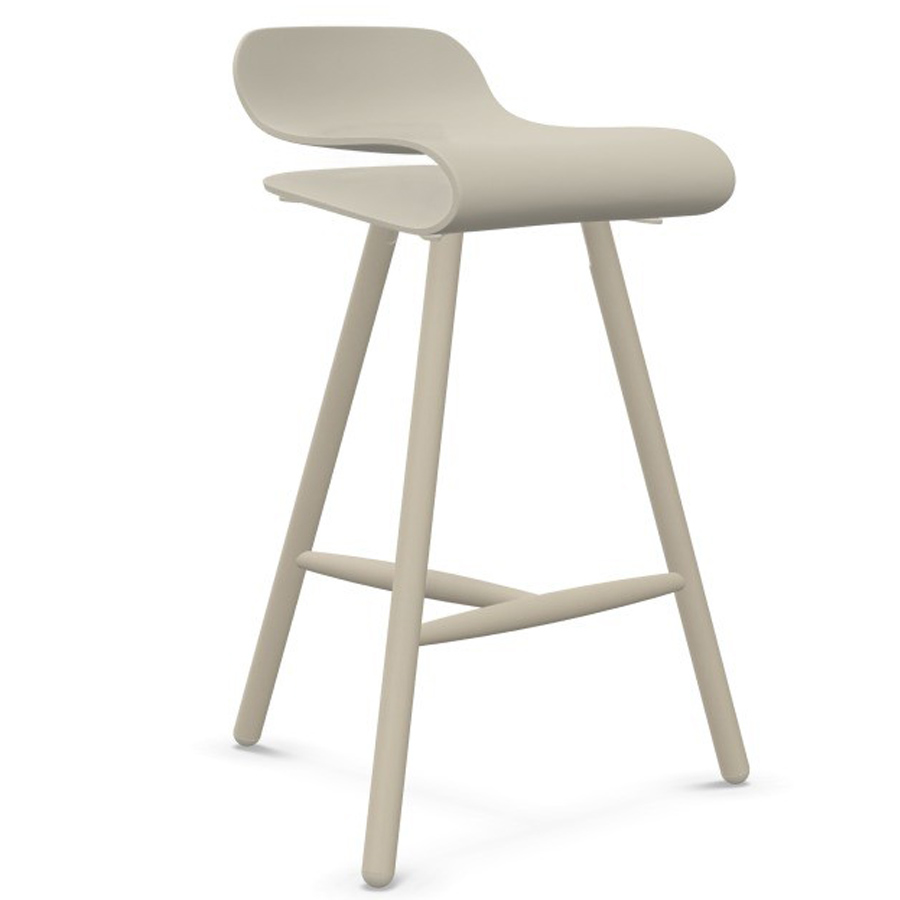 Kristalia BCN Barhocker mit Holzgestell beige