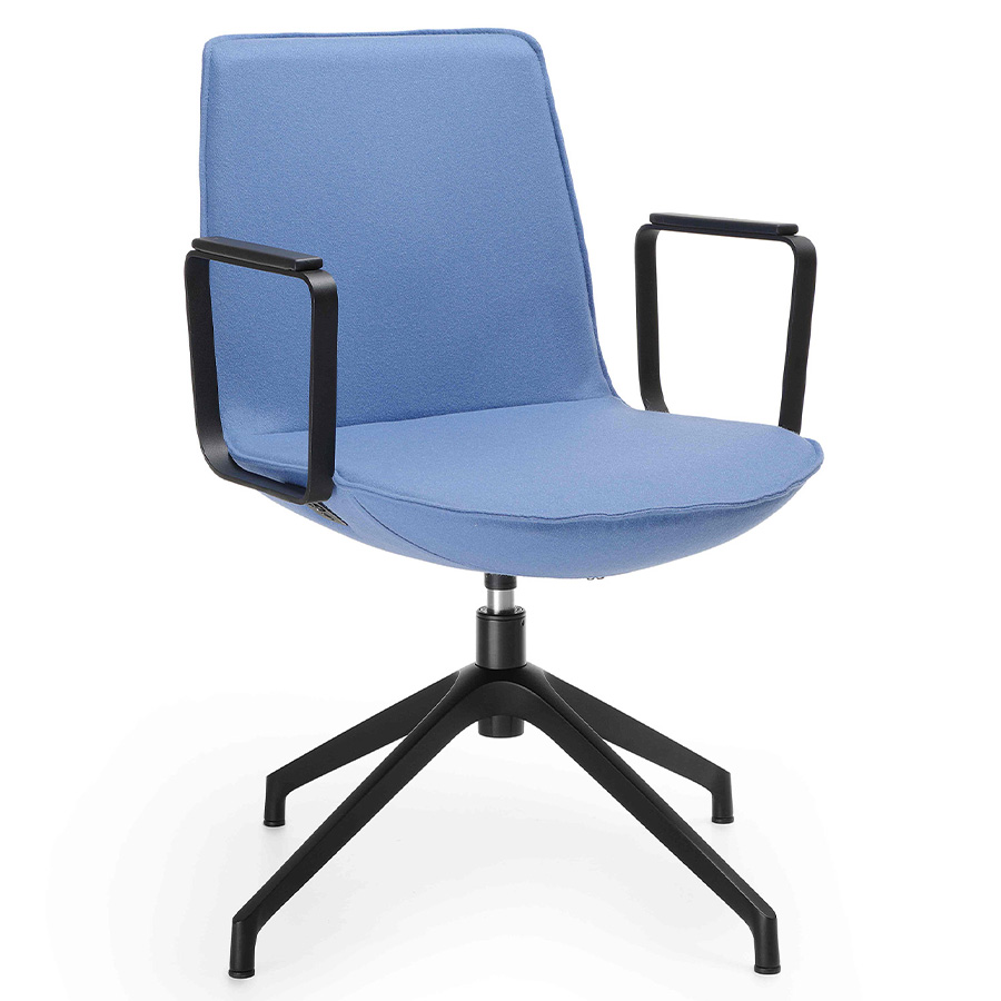 Bejot Lumi mit Vierfußgestell Beispielbild mit Armlehnen mit Lederauflage