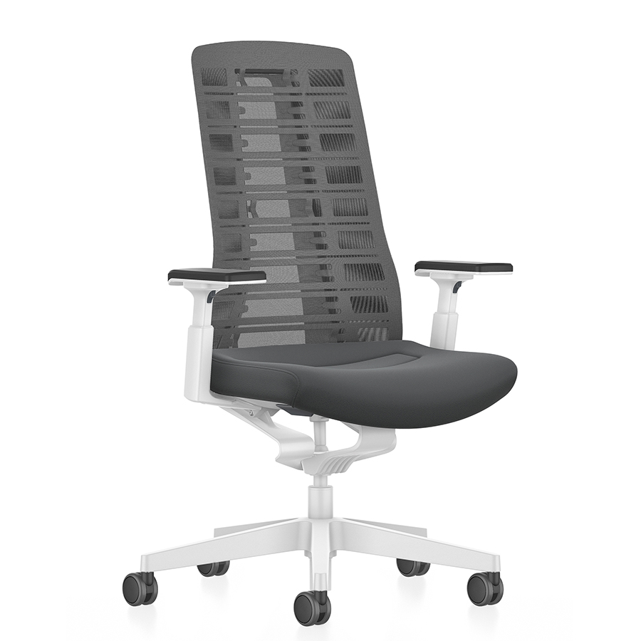 Interstuhl PUREis3 PU213 Bürostuhl weiß mit Netzrücken Farbe anthrazit
