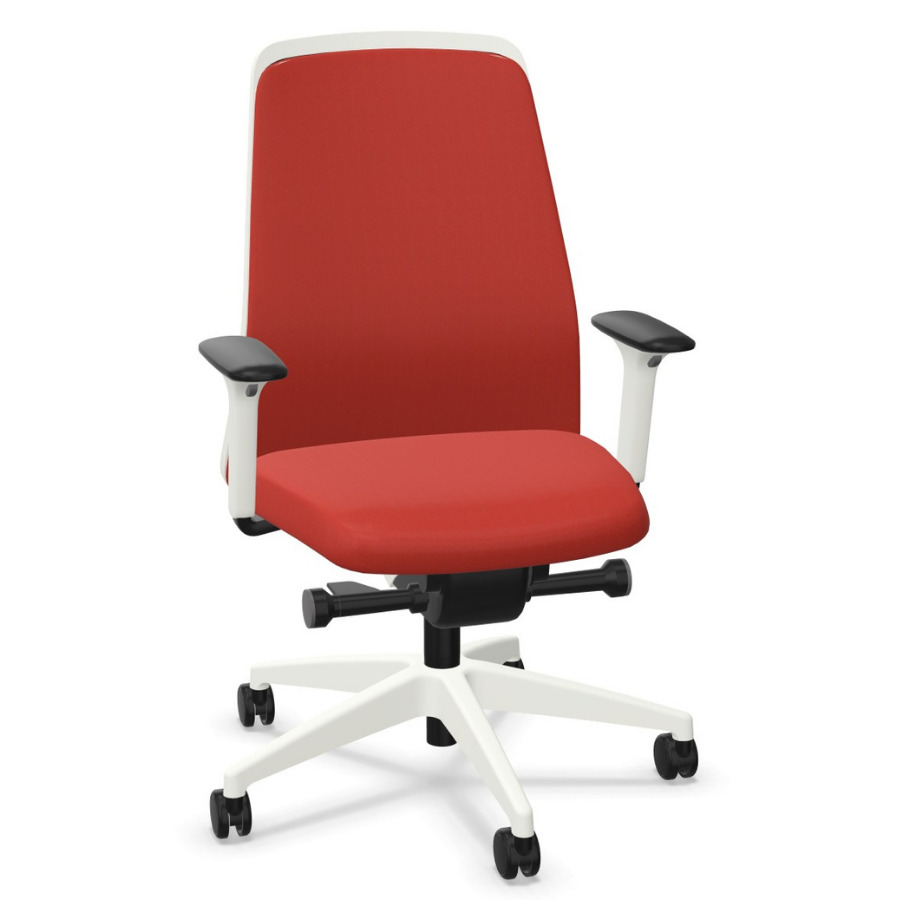 Interstuhl EVERYis1 (EV311) Bürostuhl schwarz mit Chillback Rückenlehne Farbe blutorange
