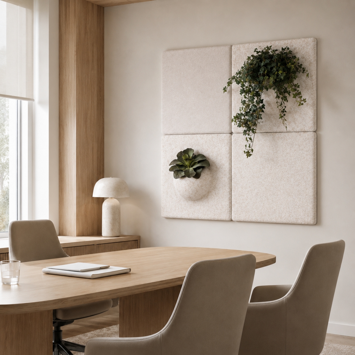 Götessons PlantPanel | Akustik Wandpanel mit Pflanzeinsatz | 58 x 58 cm
