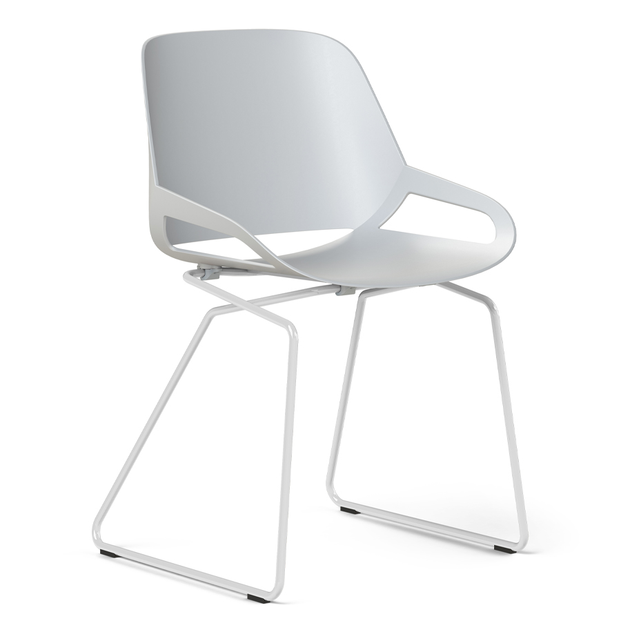 Aeris Numo Kufengestell weiß - Sitzschale weiß - ohne Sitzkissen