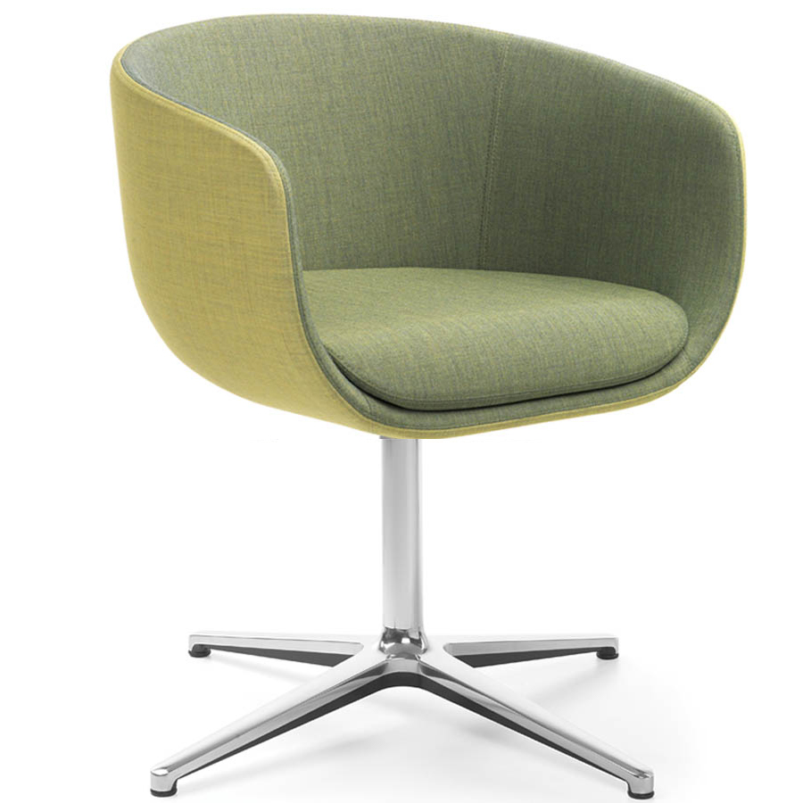 Profim Nu 20F - Bezug Remix grün- Gestell Fußkreuz Aluminium poliert