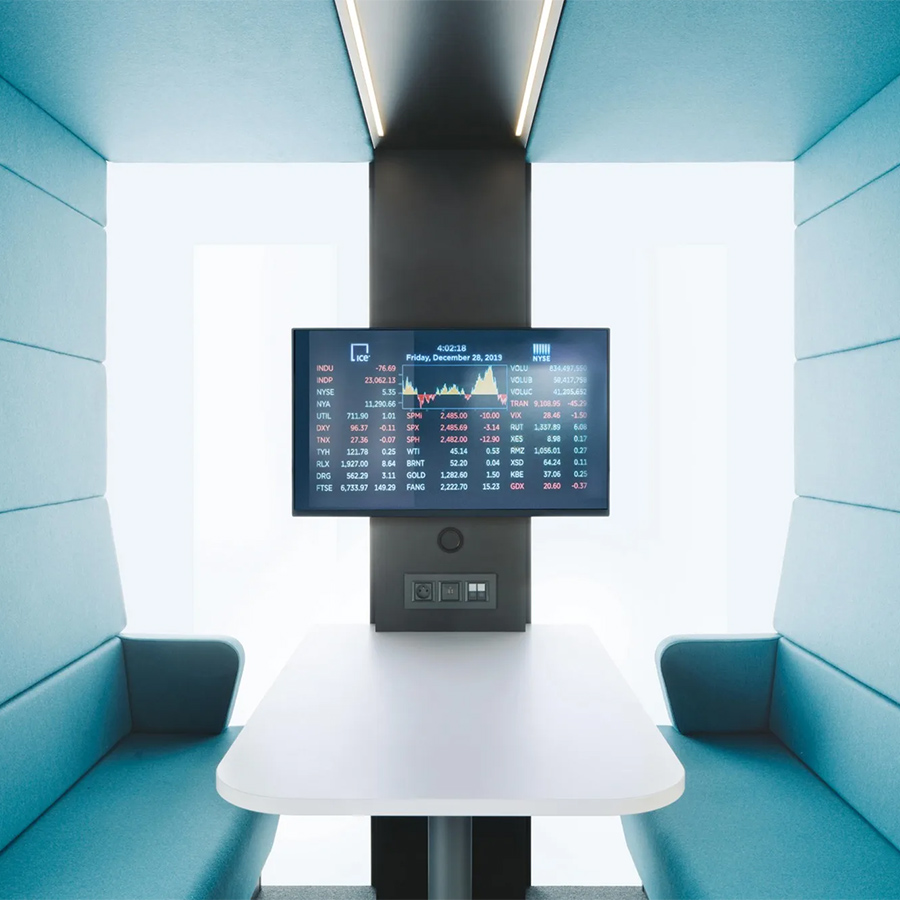 Hushoffice Hushmeet Open in Wool Emerald