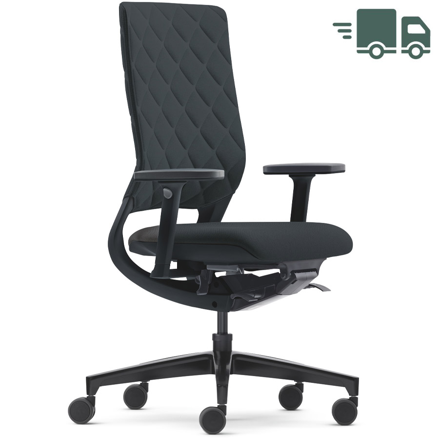 Klöber Mera Diamond schwarz Polster Cura anthrazit (0509)