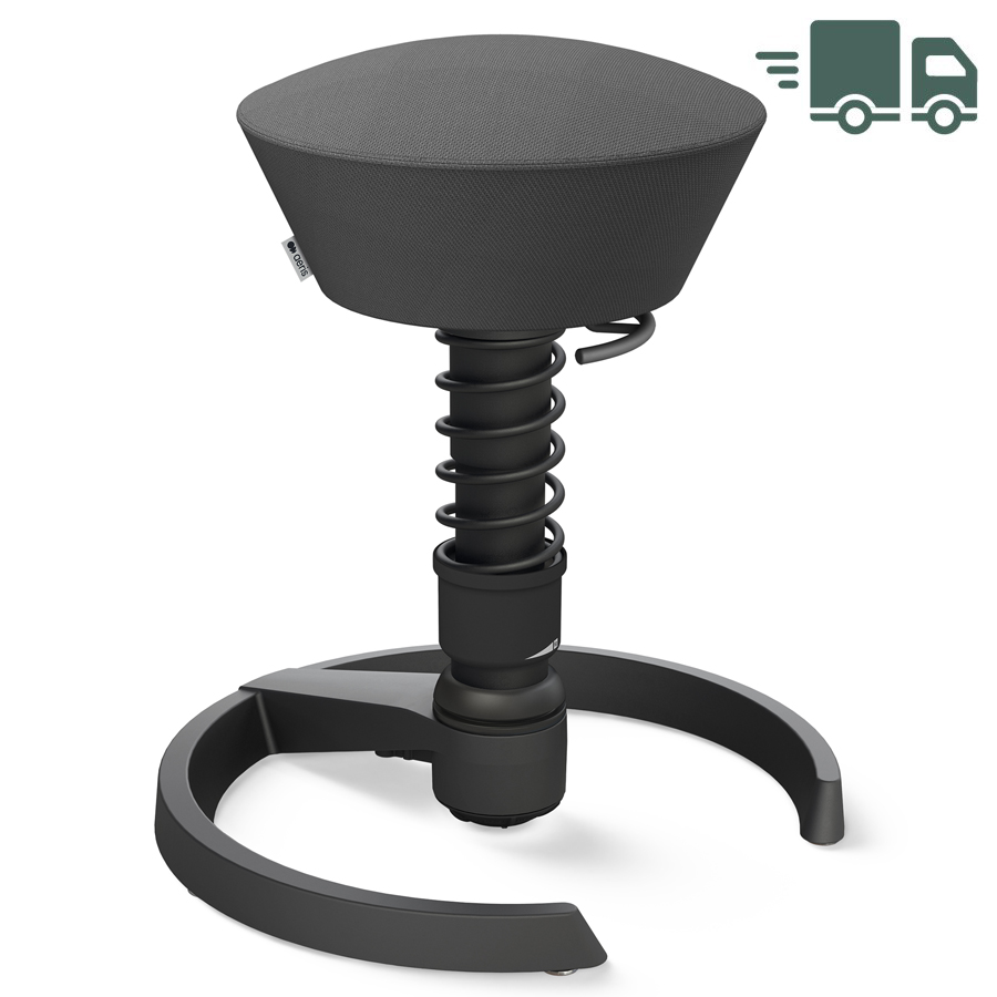 Aeris Swopper Select Wolle schiefergrau - Gleiter - Gestell schwarz - Standardfeder