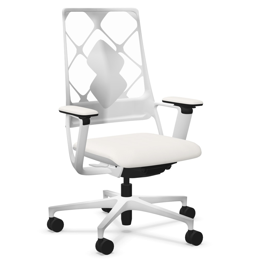 Kleber CONNEX2 (cnx88) Drehstuhl weiß-grau Netzrücken - seitlich