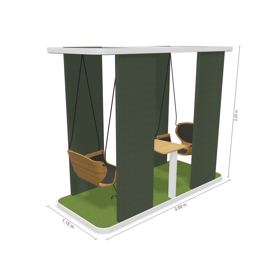 Bejot Social Swing 2er Modell-Beispielkonfiguration Stoff Sawana