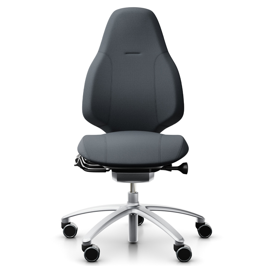RH Mereo 220 mit hoher Rückenlehne - Stoff select grau - Frontansicht