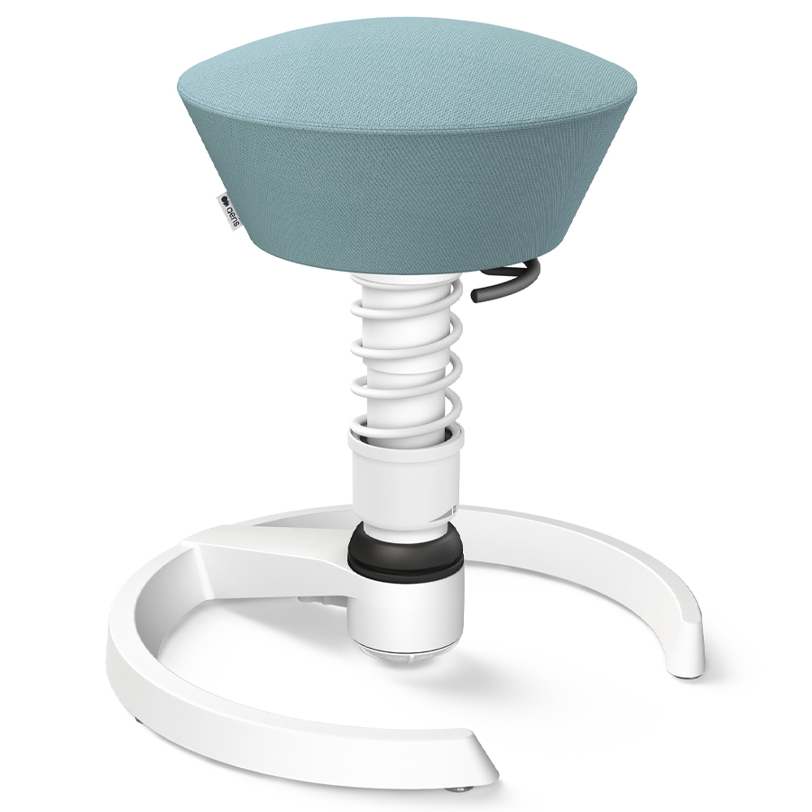 Aeris Swopper Select Wolle pastellblau - Gleiter - Gestell weiß - Low-Feder