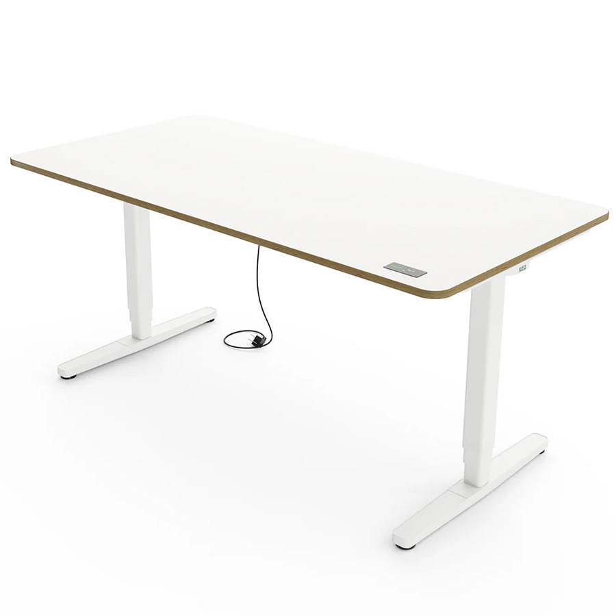 Yaasa Desk Pro Gestell weiß, Tischplatte Multiplex-Weiß