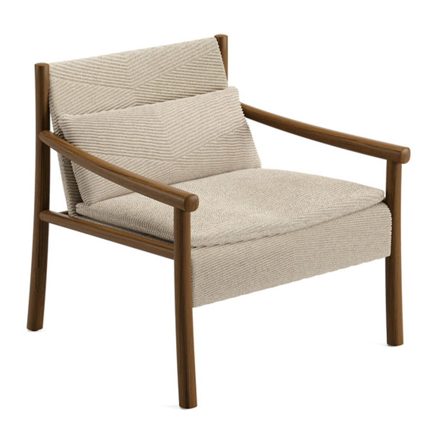 Arper Kata Lounge Sessel gemustert Sitzfläche Linen