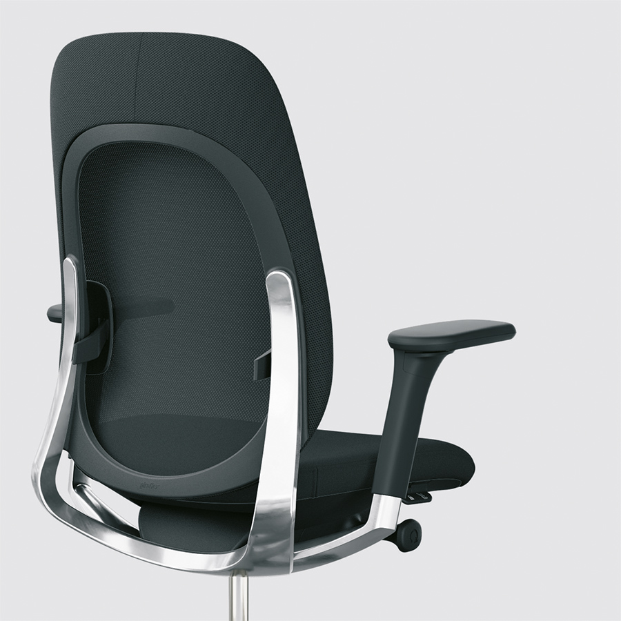 Giroflex 40-4049 Drehstuhl mit hoher Netzrückenlehne schwarz - Nahaufnahme