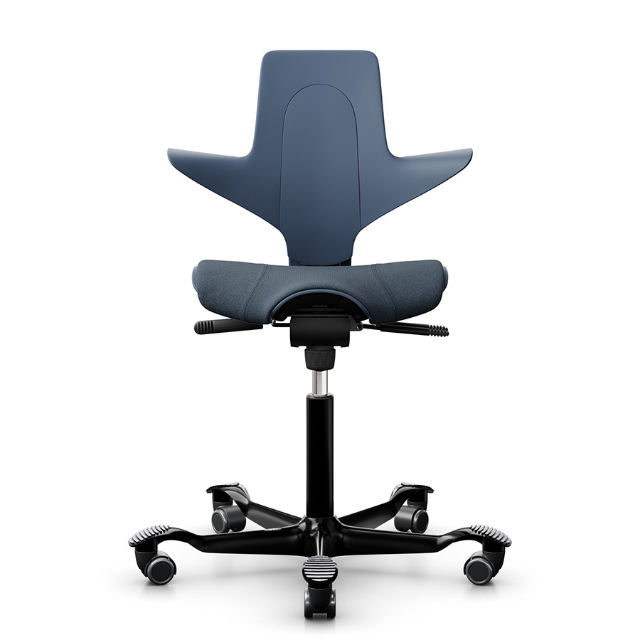 HAG Capisco Puls 8020 Blueberry mit Stoff Cura blau | Gestell schwarz