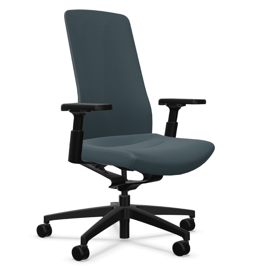 Interstuhl PUREis3 PU113 schwarz-verkehrsgrau - 3D Armlehnen