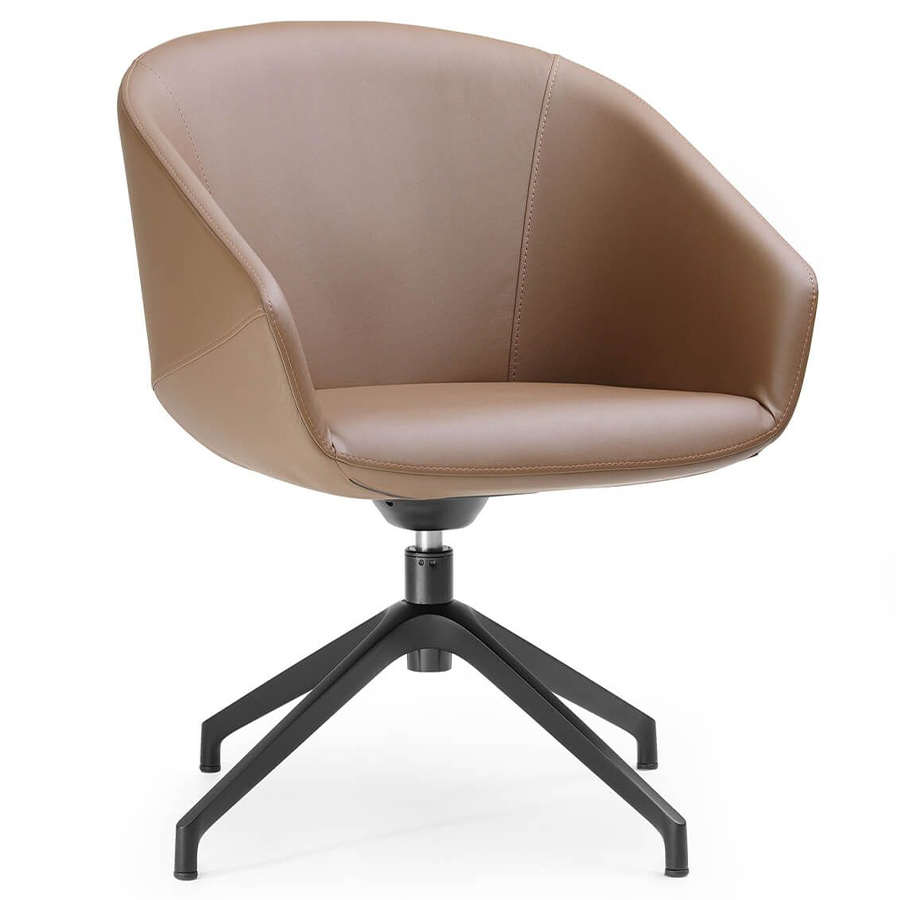 bejot Oxco small OX S 4R Konferenzsessel, Leder C181 beige