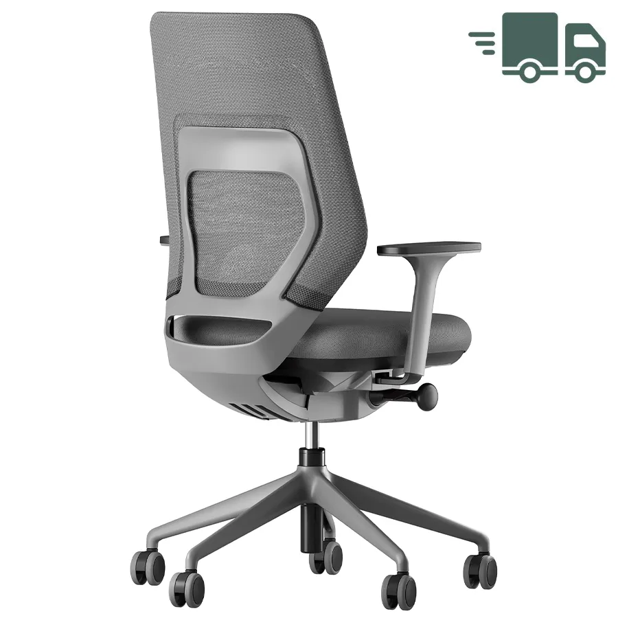 FM Asiento Bürodrehstuhl in Hellgrau Komfort