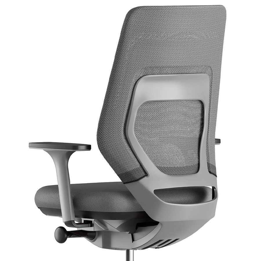 FM Asiento Bürodrehstuhl in Hellgrau Komfort