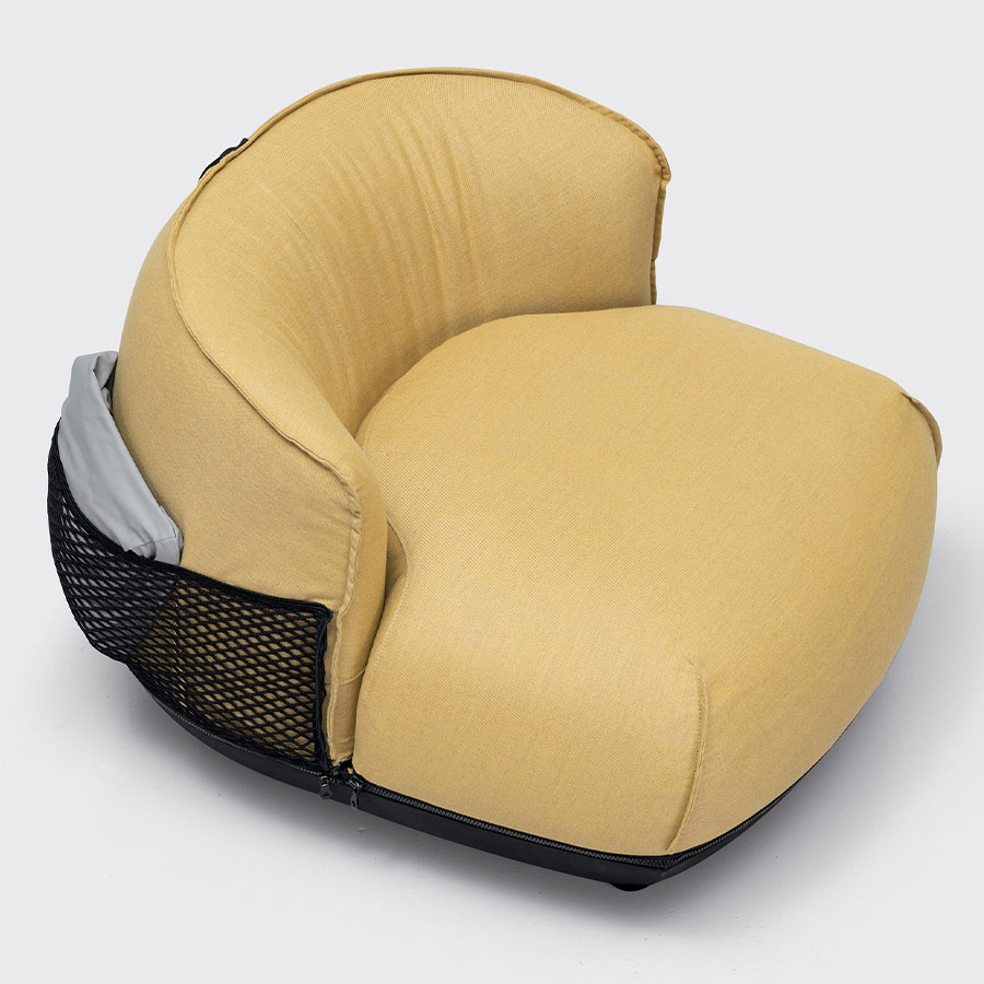 Kristalia BRIONI Outdoor Loungesessel groß auf Anfrage mit Netzrücken