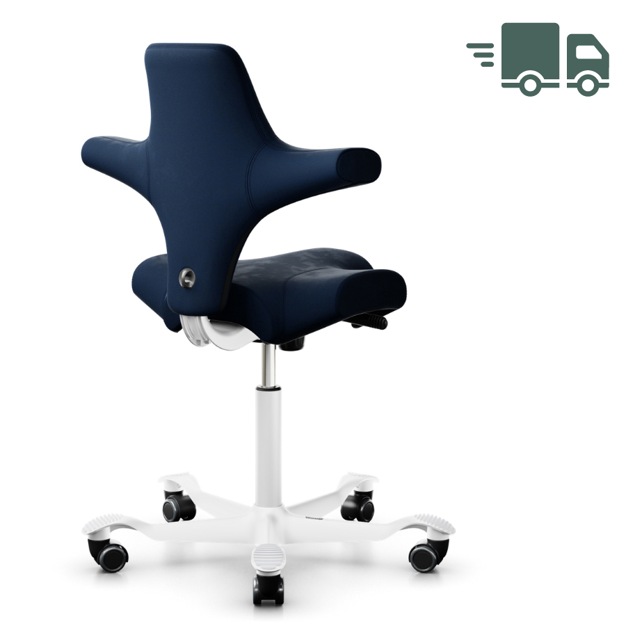 HAG CAPISCO 8106 Stoff Comfort dunkelblau Gestell weiß
