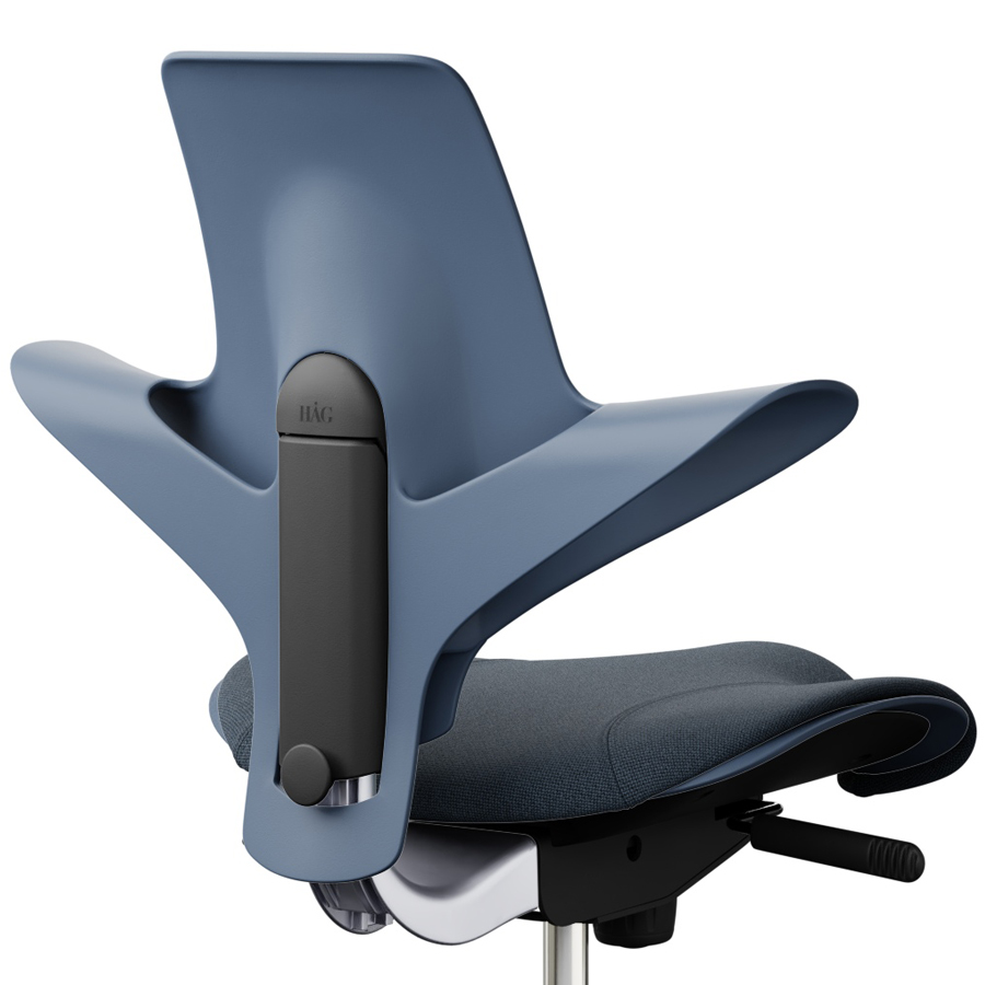 HAG Capisco Puls 8020 Blueberry | Bezug Cura blau | Gestell silber