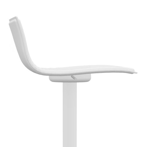 lapalma THIN Barhocker - Leder weiß - Gestell weiß