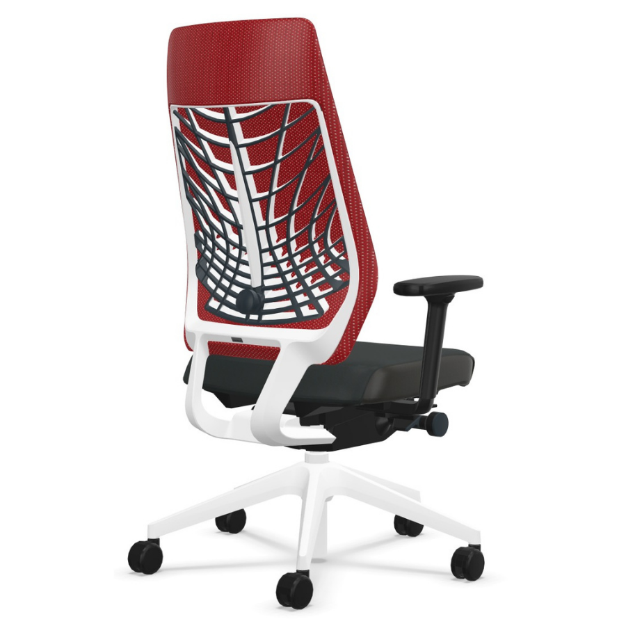 Interstuhl JOYCEis3 (JC21C, JC217) Netzfarbe feuerrot Polsterfarbe schwarz