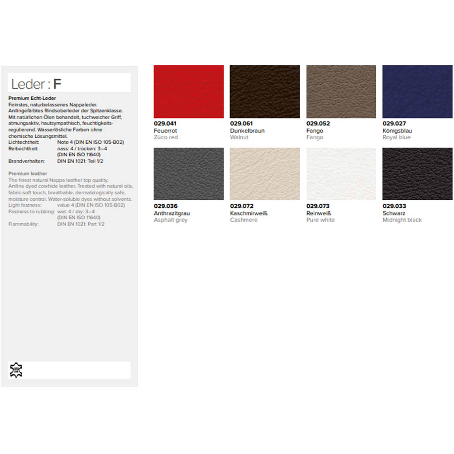 Leder F Farbauswahl