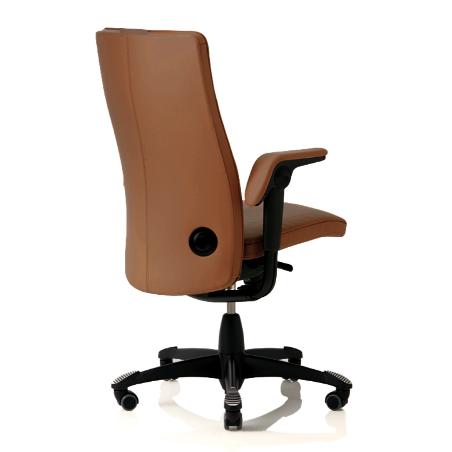 HAG Tribute 9021 Chefsessel cognac Polsterrücken Leder