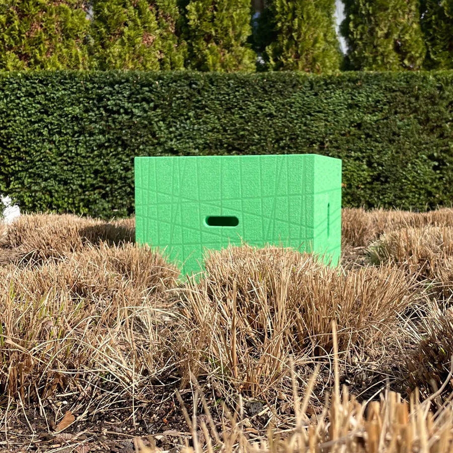 wp Xbrick Sitzwürfel Hocker multifunktionaler Baustein neongrün - Beispielbild