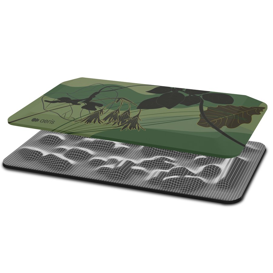 Aeris Muvmat Anti-Ermüdungsmatte schwarz - Bezug Flora - Schichtgrafik