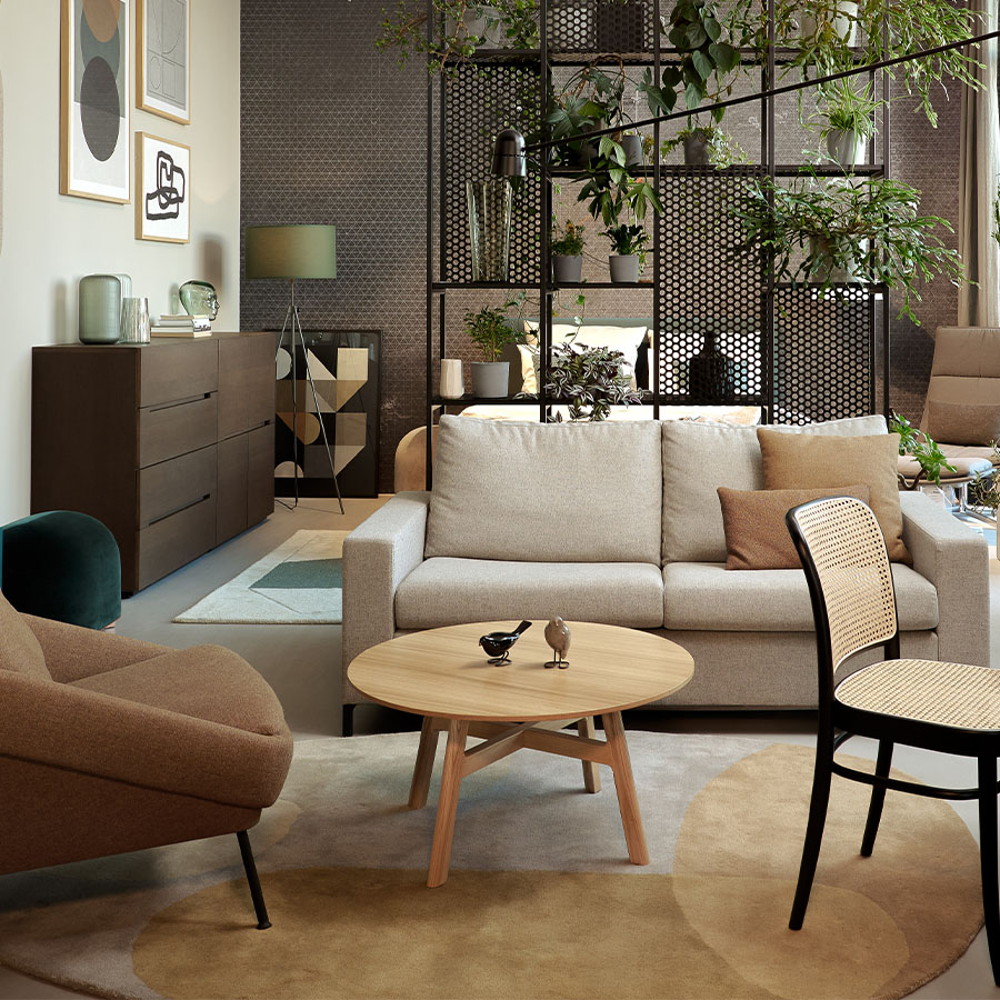 Noti Mishell Beistelltisch Holzgestell Höhe 40 cm in Eiche natur