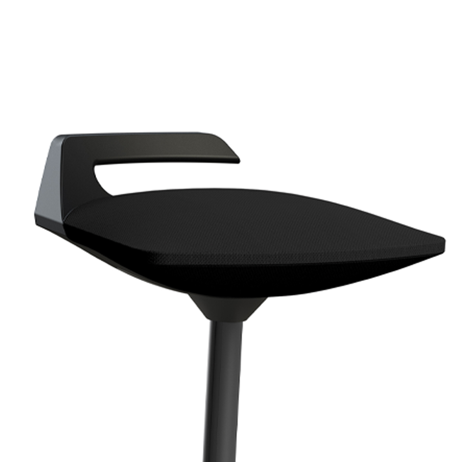 Aeris Muvman Stehhilfe Select Wolle - Bezug schwarz - Gestell schwarz - Nahaufnahme