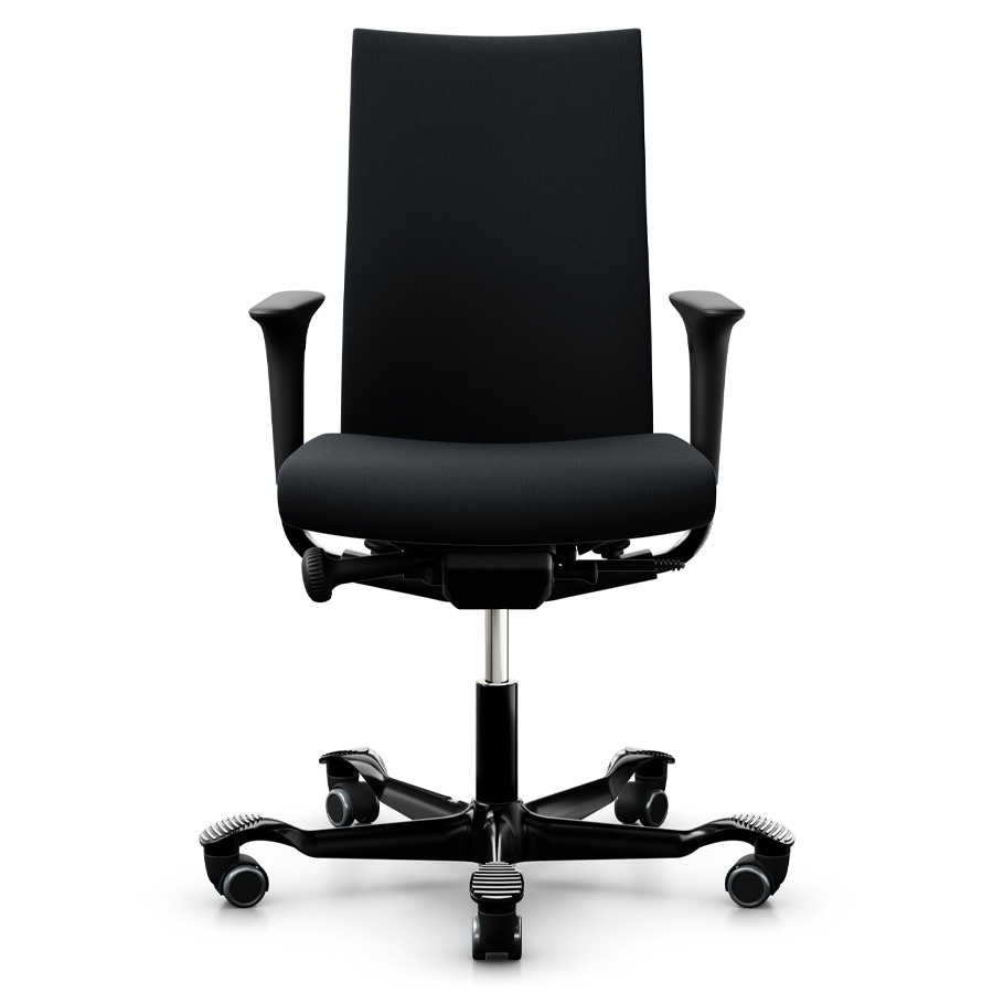HAG Creed 6006 Bürostuhl schwarz mit hoher Rückenlehne - Bezugsstoff Select - Frontansicht