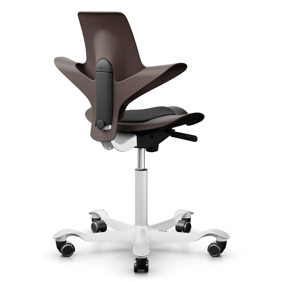 HAG CAPISCO PULS 8010 braun mit Stoff Cura schwarz - Gestell weiß