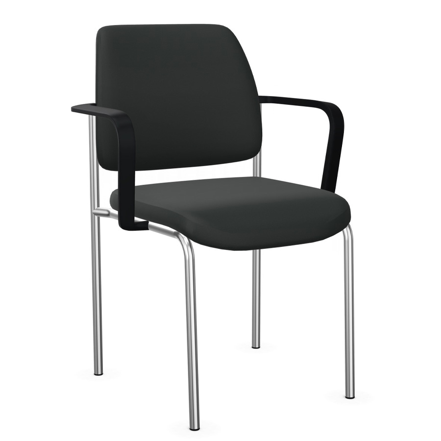 fm Fastline Vierfuß Livorno schwarz | Gestell chrom